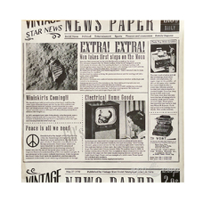 Бумага упаковочная "Газета" светлая (10 листов 30,5х30,5 см)